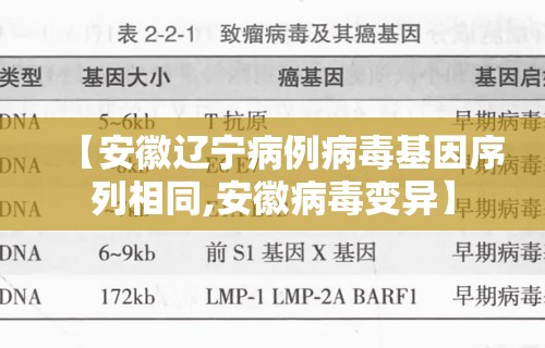 【安徽辽宁病例病毒基因序列相同,安徽病毒变异】 【安徽辽宁病例病毒基因序列相同,安徽病毒变异】