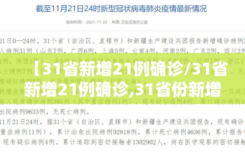 【31省新增21例确诊/31省新增21例确诊,31省份新增确诊2】