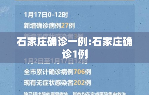 石家庄确诊一例:石家庄确诊1例