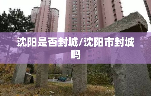 沈阳是否封城/沈阳市封城吗