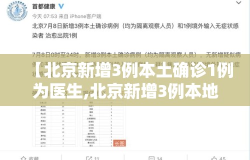 【北京新增3例本土确诊1例为医生,北京新增3例本地确诊病例?】