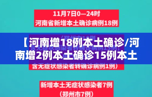 【河南增18例本土确诊/河南增2例本土确诊15例本土无症状】
