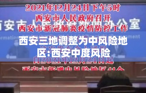 西安三地调整为中风险地区:西安中度风险