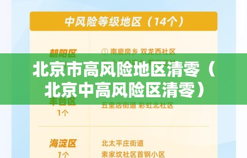 北京市高风险地区清零(北京中高风险区清零)