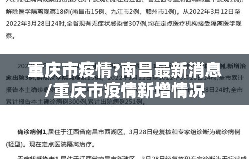 重庆市疫情?南昌最新消息/重庆市疫情新增情况