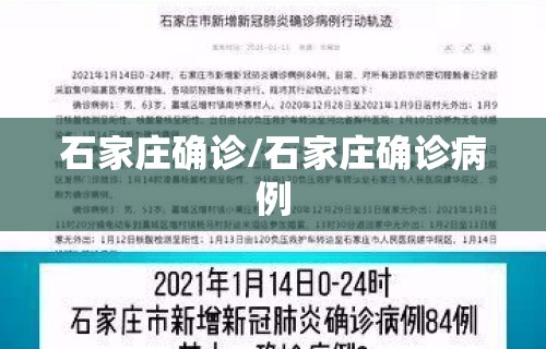 石家庄确诊/石家庄确诊病例