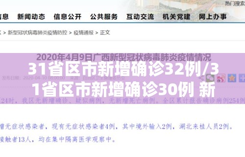 31省区市新增确诊32例/31省区市新增确诊30例 新闻