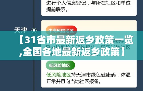 【31省市最新返乡政策一览,全国各地最新返乡政策】
