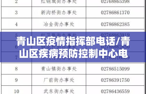 青山区疫情指挥部电话/青山区疾病预防控制中心电话 青山区疫情指挥部电话/青山区疾病预防控制中心电话