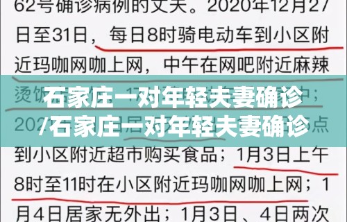 石家庄一对年轻夫妻确诊/石家庄一对年轻夫妻确诊行程