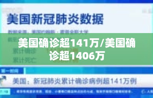 美国确诊超141万/美国确诊超1406万